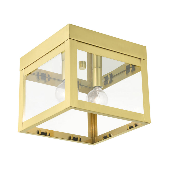 Livex Lighting - 20588-12 - Two Light Flush Mount - Nyack - Satin Brass