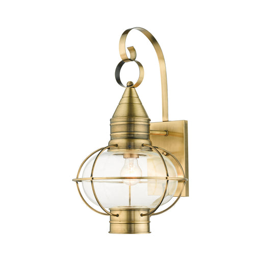 Livex Lighting - 26904-01 - One Light Outdoor Wall Lantern - Newburyport - Antique Brass