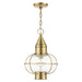 Livex Lighting - 26906-01 - One Light Outdoor Pendant - Newburyport - Antique Brass