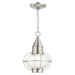 Livex Lighting - 26910-91 - One Light Outdoor Pendant - Newburyport - Brushed Nickel