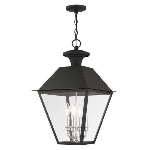 Livex Lighting - 27224-04 - Four Light Outdoor Pendant - Mansfield - Black