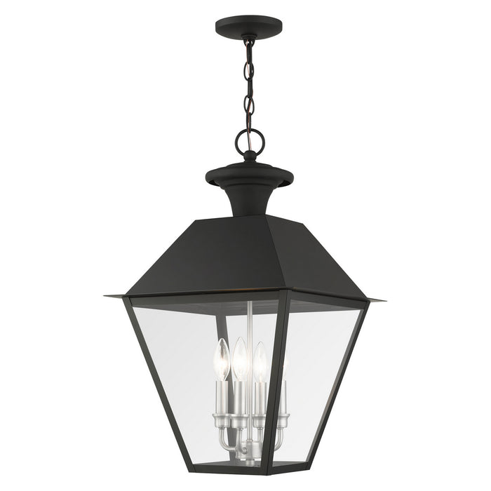 Livex Lighting - 27224-04 - Four Light Outdoor Pendant - Mansfield - Black