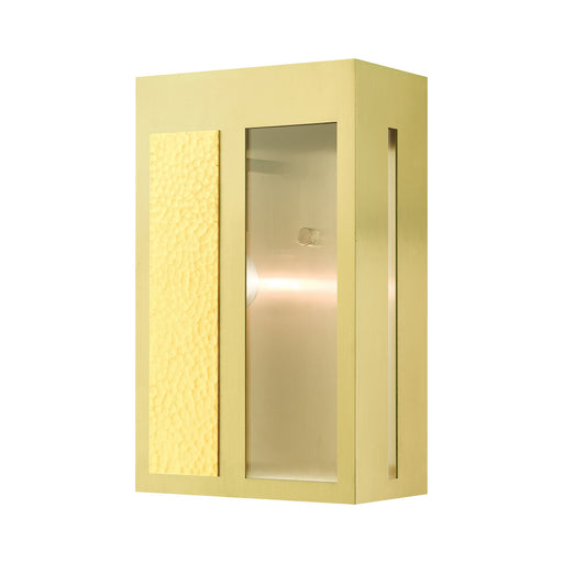 Livex Lighting - 27413-12 - One Light Outdoor Wall Lantern - Lafayette - Satin Brass