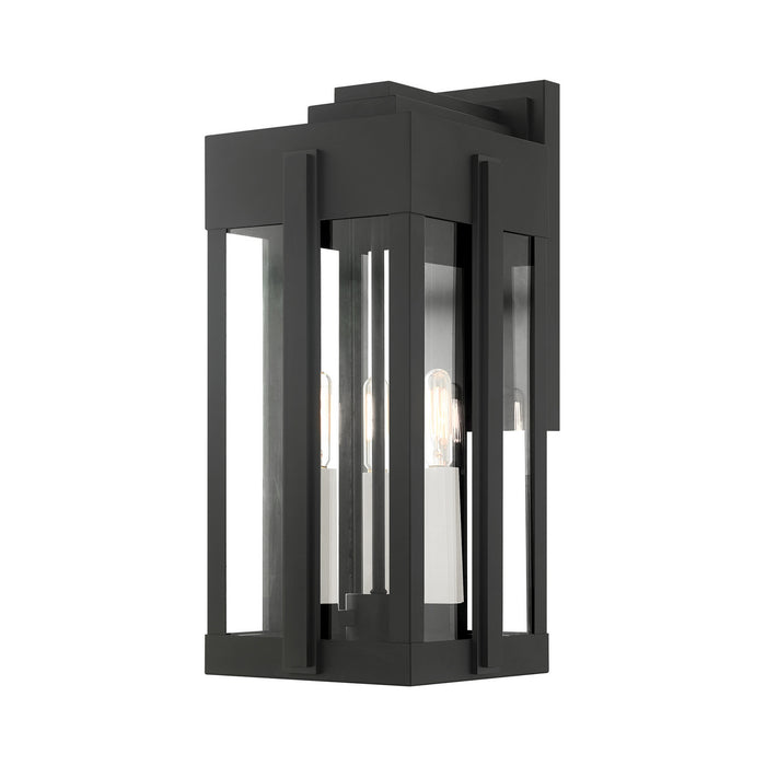 Livex Lighting - 27714-04 - Three Light Outdoor Wall Lantern - Lexington - Black