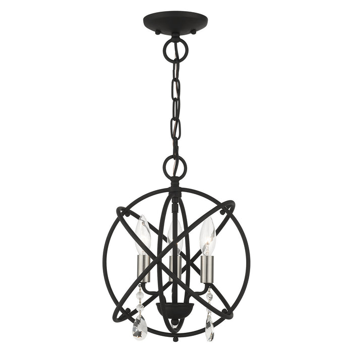 Livex Lighting - 40903-04 - Three Light Convertible Chandelier / Semi Flush - Aria - Black