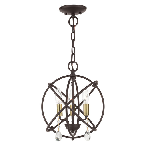 Livex Lighting - 40903-07 - Three Light Convertible Chandelier / Semi Flush - Aria - Bronze