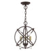 Livex Lighting - 40903-07 - Three Light Convertible Chandelier / Semi Flush - Aria - Bronze