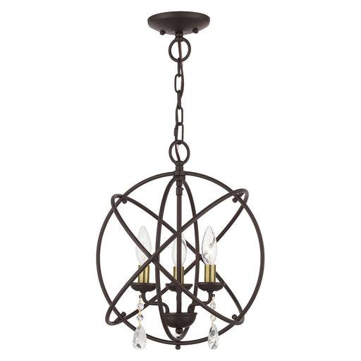 Livex Lighting - 40904-07 - Three Light Convertible Chandelier / Semi Flush - Aria - Bronze