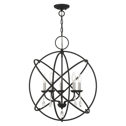 Livex Lighting - 40905-04 - Five Light Chandelier - Aria - Black