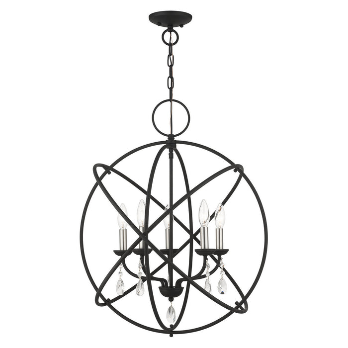 Livex Lighting - 40905-04 - Five Light Chandelier - Aria - Black