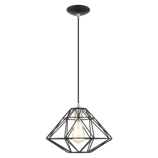 Livex Lighting - 41323-04 - One Light Pendant - Geometric - Black