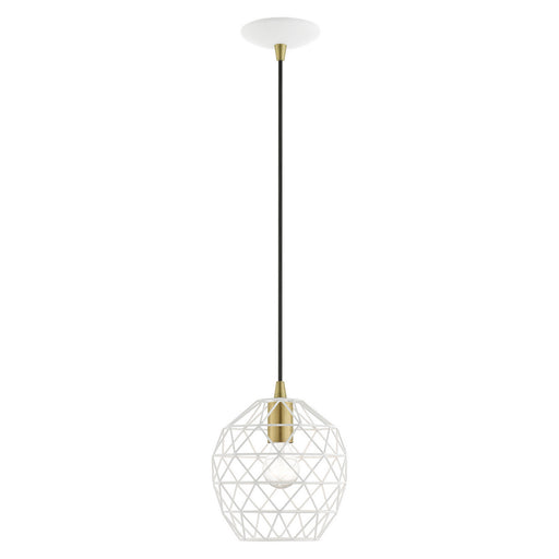 Livex Lighting - 41326-03 - One Light Pendant - Geometrix - White