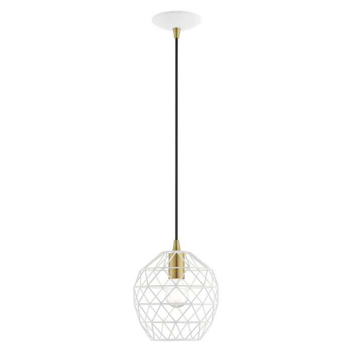 Livex Lighting - 41326-03 - One Light Pendant - Geometrix - White