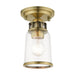 Livex Lighting - 45501-01 - One Light Flush Mount - Lawrenceville - Antique Brass
