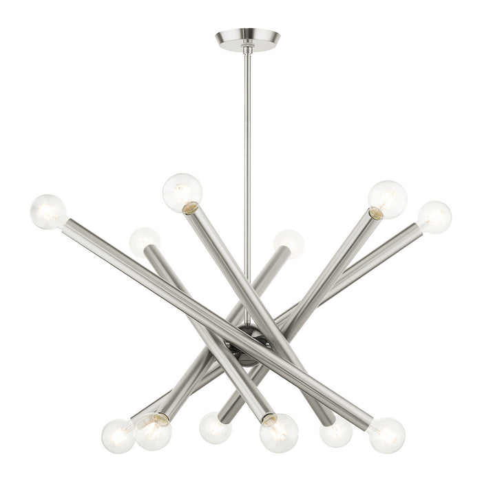 Livex Lighting - 45586-91 - 12 Light Chandelier - Stafford - Brushed Nickel