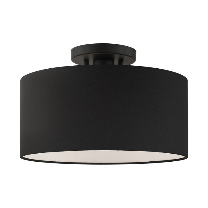 Livex Lighting - 45663-04 - One Light Semi Flush Mount - Bainbridge - Black
