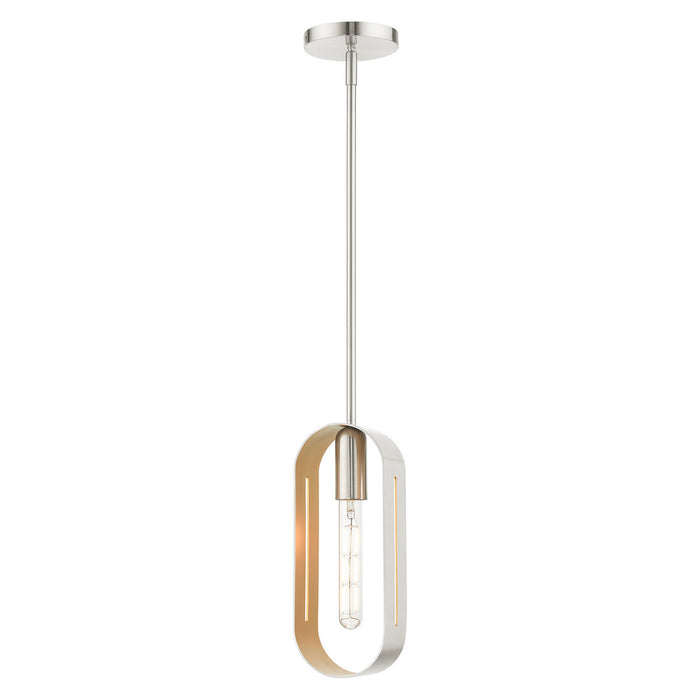 Livex Lighting - 45761-91 - One Light Pendant - Ravena - Brushed Nickel