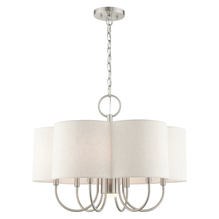 Livex Lighting - 45807-91 - Seven Light Chandelier - Solstice - Brushed Nickel