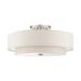 Livex Lighting - 45849-91 - Six Light Semi Flush Mount - Meridian - Brushed Nickel