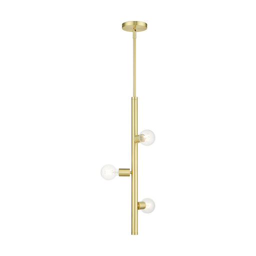 Livex Lighting - 45863-12 - Three Light Pendant - Bannister - Satin Brass