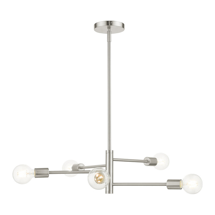 Livex Lighting - 45865-91 - Five Light Chandelier - Bannister - Brushed Nickel