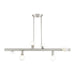 Livex Lighting - 45866-91 - Six Light Linear Chandelier - Bannister - Brushed Nickel