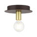 Livex Lighting - 45871-07 - One Light Flush Mount - Hillview - Bronze