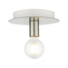 Livex Lighting - 45871-91 - One Light Flush Mount - Hillview - Brushed Nickel