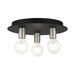 Livex Lighting - 45873-04 - Three Light Flush Mount - Hillview - Black