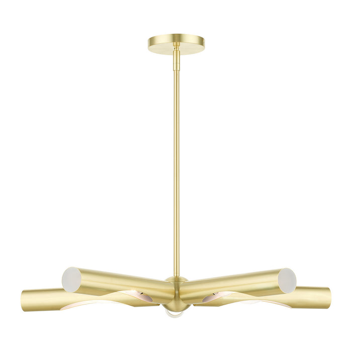 Livex Lighting - 45915-12 - Five Light Chandelier - Acra - Satin Brass