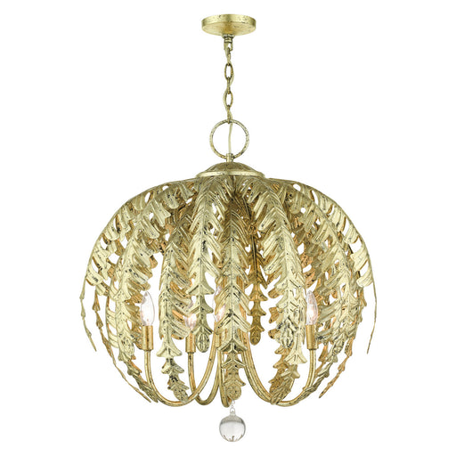 Livex Lighting - 46235-28 - Five Light Chandelier - Acanthus - Winter Gold