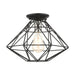 Livex Lighting - 46248-04 - One Light Flush Mount - Geometric - Black