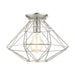 Livex Lighting - 46248-91 - One Light Flush Mount - Geometric - Brushed Nickel