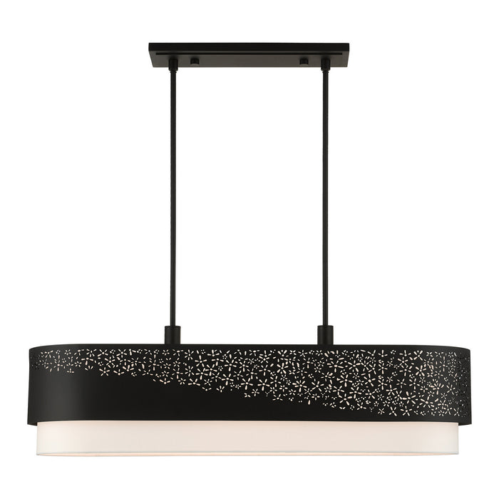 Livex Lighting - 46258-04 - Six Light Linear Chandelier - Noria - Black