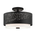 Livex Lighting - 46268-04 - Three Light Semi Flush Mount - Noria - Black