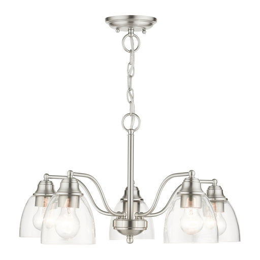 Livex Lighting - 46335-91 - Five Light Chandelier - Montgomery - Brushed Nickel