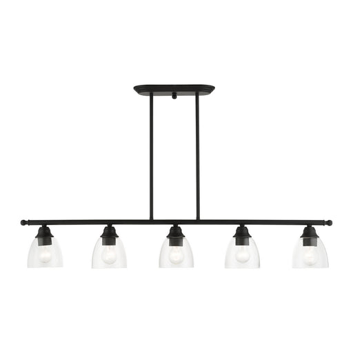 Livex Lighting - 46338-04 - Five Light Linear Chandelier - Montgomery - Black