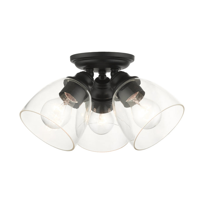 Livex Lighting - 46339-04 - Three Light Flush Mount - Montgomery - Black