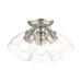 Livex Lighting - 46339-91 - Three Light Flush Mount - Montgomery - Brushed Nickel