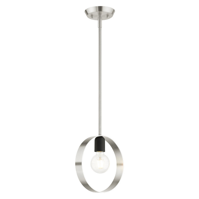 Livex Lighting - 46411-91 - One Light Pendant - Modesto - Brushed Nickel