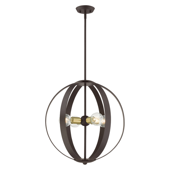 Livex Lighting - 46415-07 - Four Light Chandelier - Modesto - Bronze