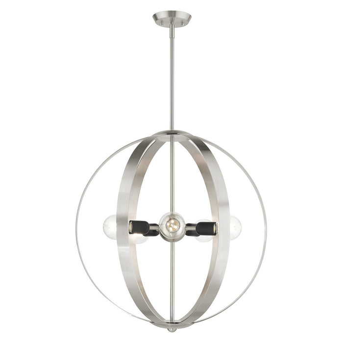 Livex Lighting - 46416-91 - Five Light Chandelier - Modesto - Brushed Nickel