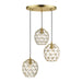 Livex Lighting - 46593-01 - Three Light Pendant - Geometrix - Antique Brass