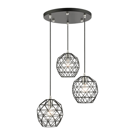 Livex Lighting - 46593-04 - Three Light Pendant - Geometrix - Black