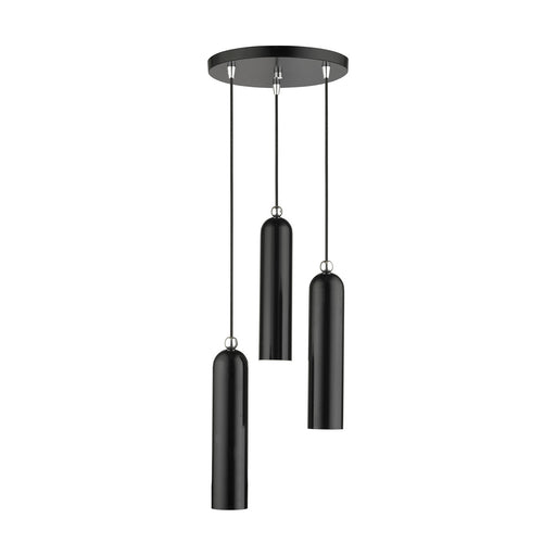 Livex Lighting - 46753-68 - Three Light Pendant - Ardmore - Shiny Black