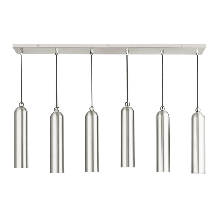 Livex Lighting - 46757-91 - Six Light Linear Pendant - Ardmore - Brushed Nickel