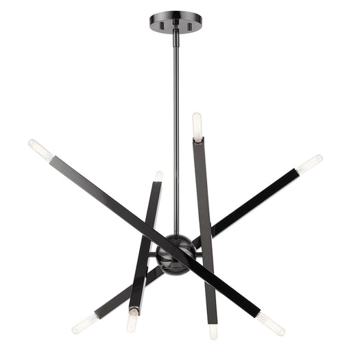 Livex Lighting - 46985-46 - Eight Light Chandelier - Monaco - Black Chrome
