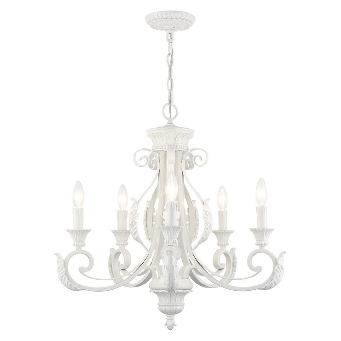 Livex Lighting - 49065-69 - Five Light Chandelier - Valencia - Shiny White