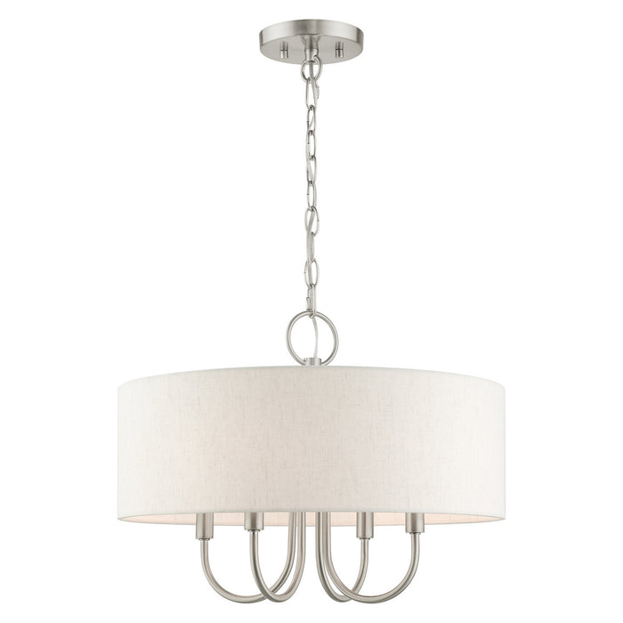 Livex Lighting - 49804-91 - Four Light Chandelier - Blossom - Brushed Nickel