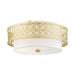 Livex Lighting - 49864-33 - Four Light Semi Flush Mount - Calinda - Soft Gold